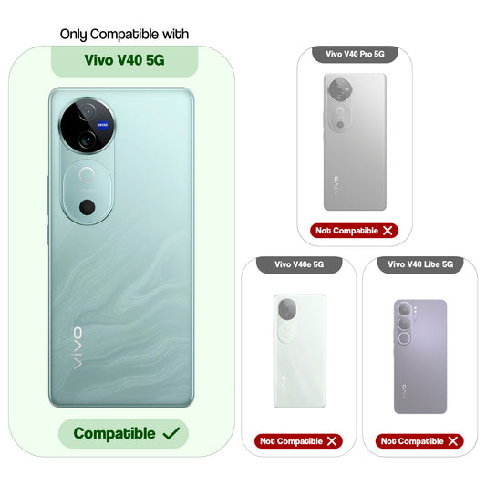 Transparent Shockproof Phone Back Cover Case With Raised Edges For Vivo V40 5G