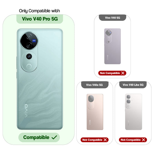 Transparent Shockproof Phone Back Cover Case With Raised Edges For Vivo V40 Pro 5G
