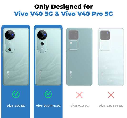 Crystal Clear Premium Shiny colorful Edges Hard Back Case For  Vivo V40 Pro 5G