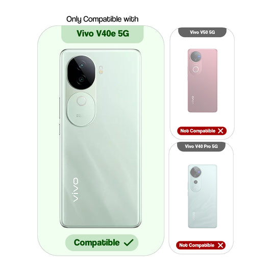 Transparent Shockproof Phone Back Cover Case With Raised Edges For Vivo V40e 5G