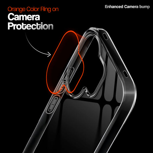Crystal Clear Anti-Yellow Transparent Back Cover Case With Camera Ring Protection for Vivo V60e 5G