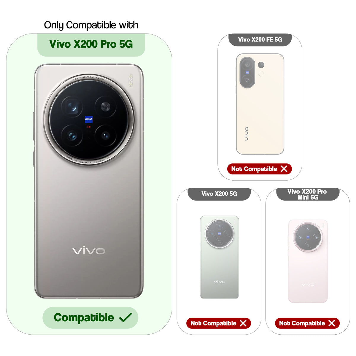 Frosted Sleek Matte Wireless Charging Support Back Cover Case for Vivo X200 Pro 5G With Raised Camera Protection