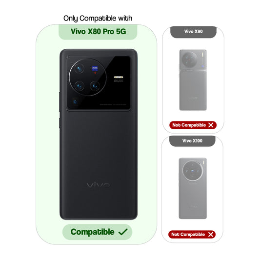 Elegant Smoky Glass Phone Case with Anti-Slip Silicone Edges Back Cover For Vivo X80 Pro 5G
