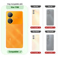 Clear hard back case compatibility guide showing fit for Vivo Y100 and not compatible with other models