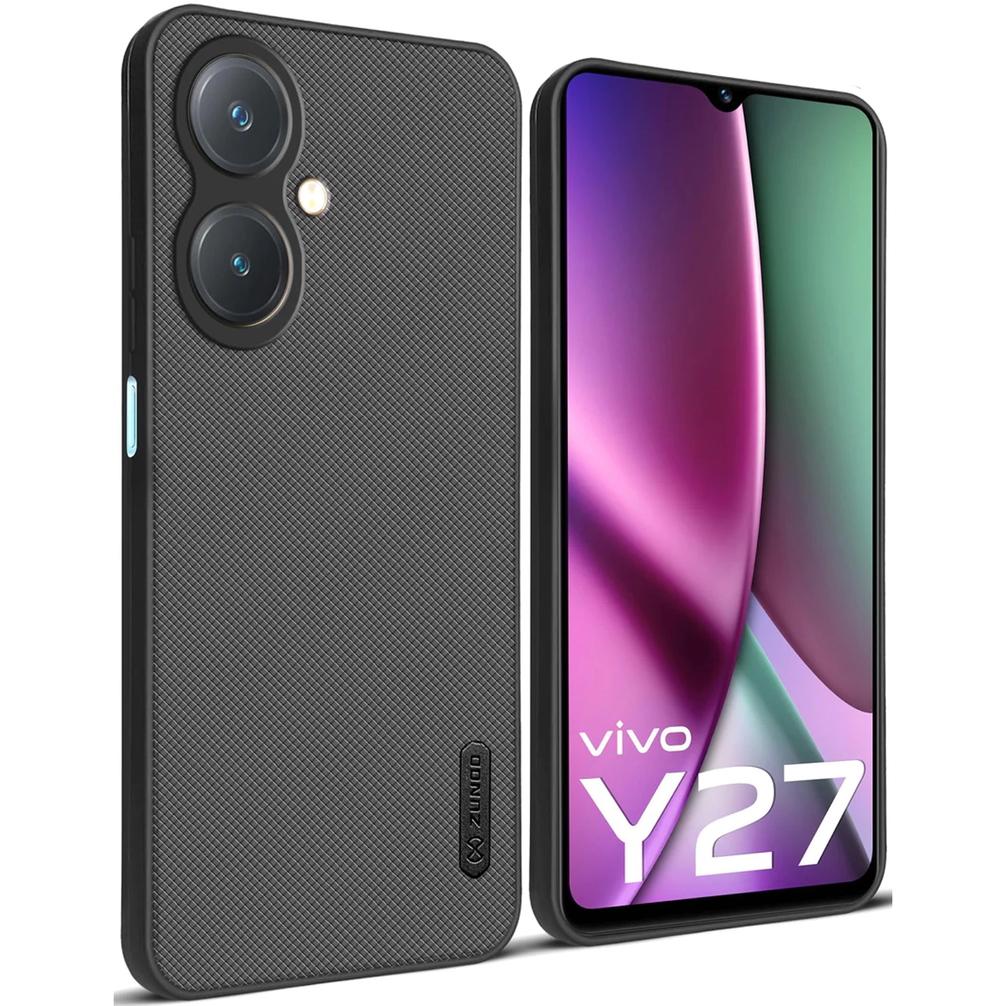 ZUNDO Dotted Silicon Back Case Cover for Vivo Y27 4G