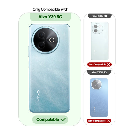 Transparent Shockproof Phone Back Cover Case With Raised Edges For Vivo Y39 5G