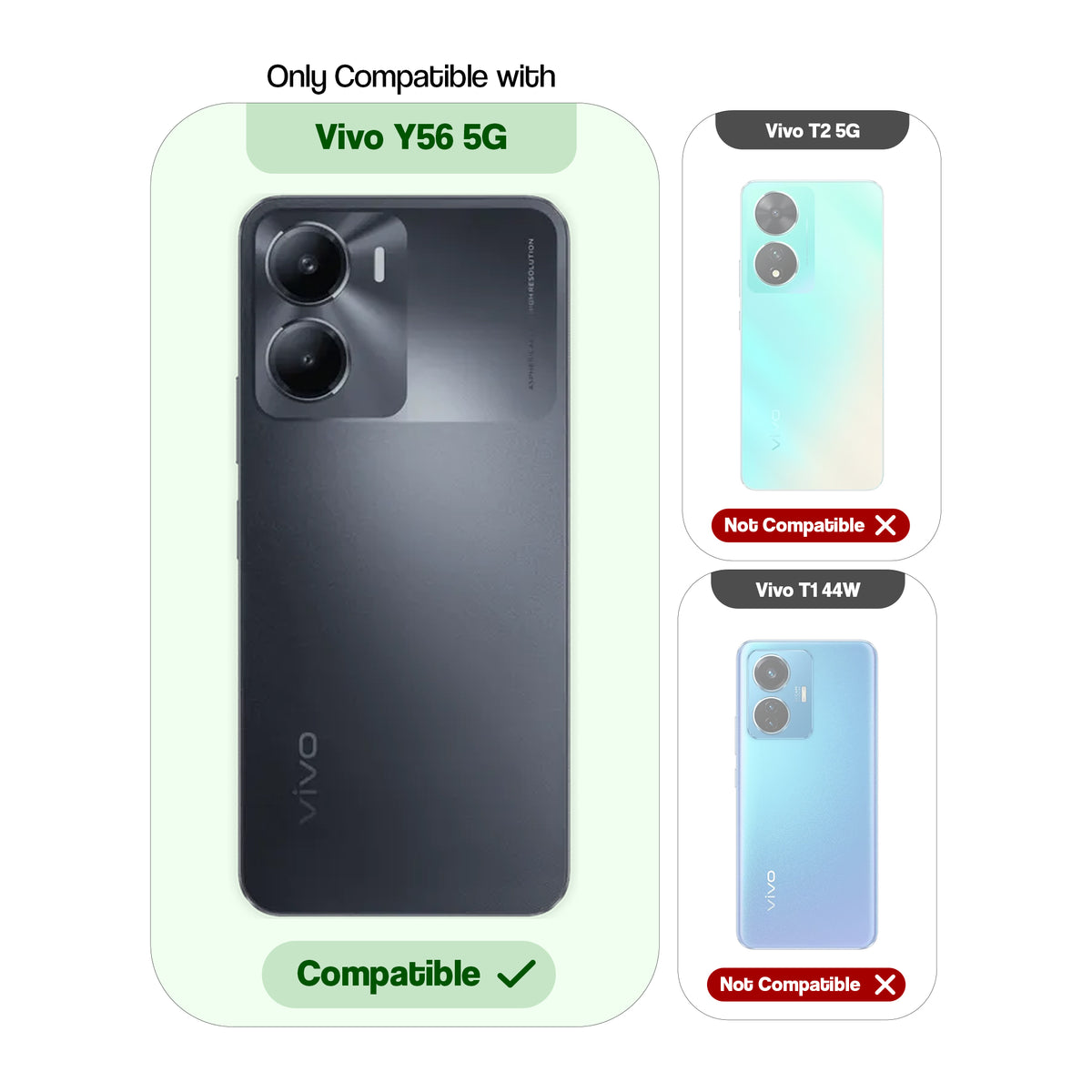 Dual Tone Silicone Grip Back Cover with Camera Protection for Vivo Y56 5G