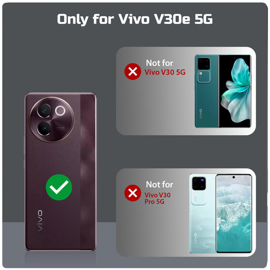 Premium Silicon Soft Framed Case with Clear Back Cover for Vivo V30e 5G