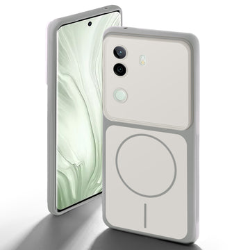 Dual Tone Silicone Back Cover Case With Metal Like Buttons For Vivo V40e 5G