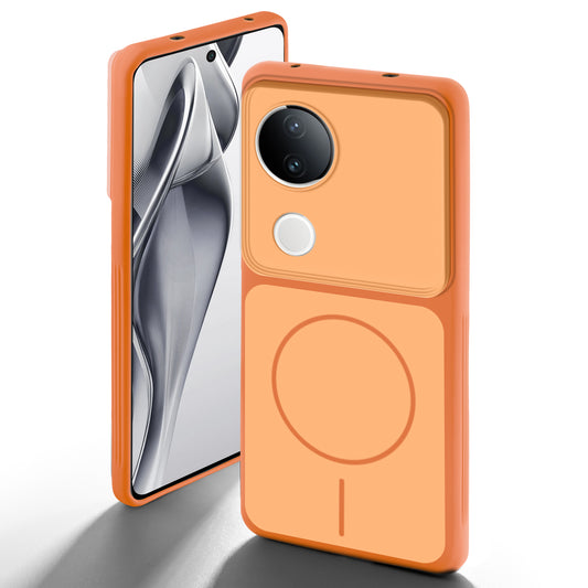 Dual Tone Silicone Back Cover Case With Metal Like Buttons For Vivo V50e 5G