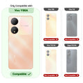Clear hard back case compatibility guide showing fit for Vivo Y100A 5G and not compatible with other models