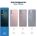 Clear hard back case compatibility guide showing fit for Vivo Y19 5G and not compatible with other models