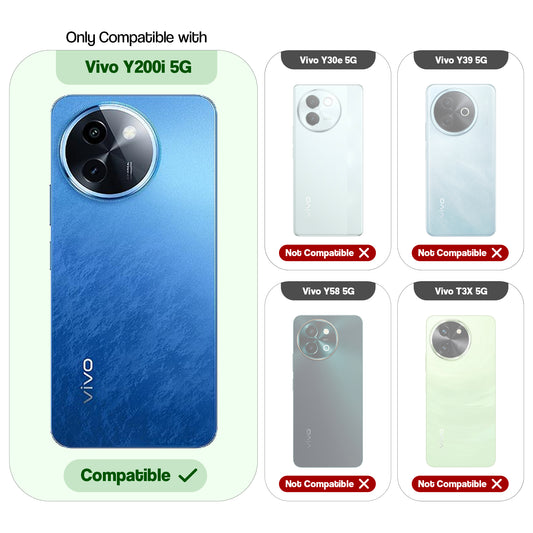 Colourful Frosted Matte With Raised Camera Protection Back Cover Case For Vivo Y200i 5G