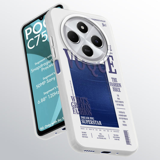 Designer Cover Case with Customizable Transparent Slot for Personalised Photos For Poco C75 5G