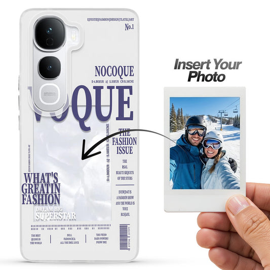 Designer Cover Case with Customizable Transparent Slot for Personalised Photos For Vivo Y400 Pro 5G