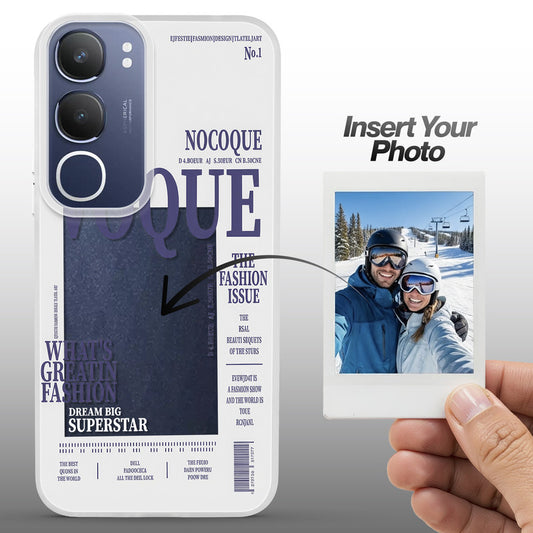 Designer Cover Case with Customizable Transparent Slot for Personalised Photos For Vivo Y29 5G