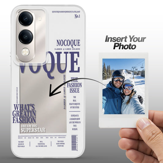 Designer Cover Case with Customizable Transparent Slot for Personalised Photos For Vivo Y19e