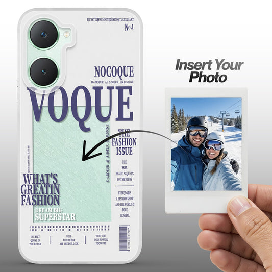 Designer Cover Case with Customizable Transparent Slot for Personalised Photos For Vivo Y18