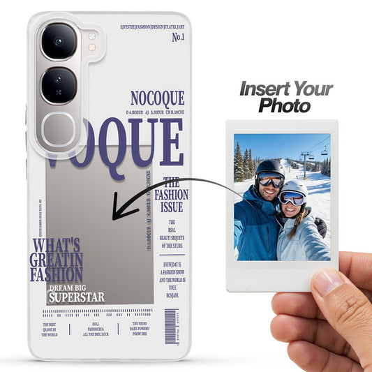 Designer Cover Case with Customizable Transparent Slot for Personalised Photos For Vivo Y300 5G