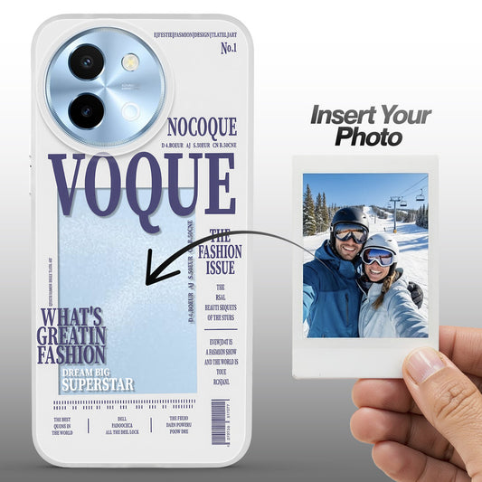 Designer Cover Case with Customizable Transparent Slot for Personalised Photos For Vivo Y58 5G