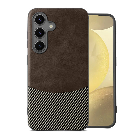 Modern Hybrid PU Leather With Checks Design Back Case For Samsung S Series with Sophisticated Style