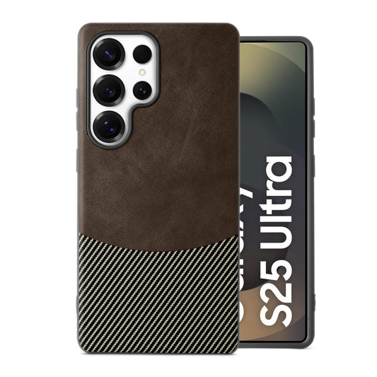 Modern Hybrid PU Leather With Checks Design Back Case For Samsung S Series with Sophisticated Style
