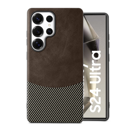 Modern Hybrid PU Leather With Checks Design Back Case For Samsung S Series with Sophisticated Style