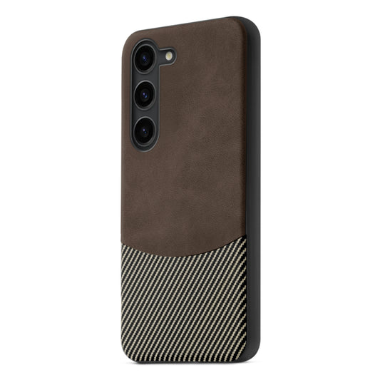 Modern Hybrid PU Leather With Checks Design Back Case For Samsung S Series with Sophisticated Style