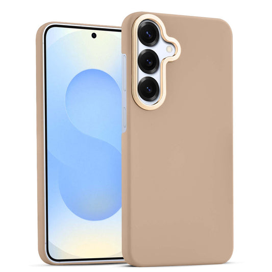 Stone Like Matte Finish Back Case for Samsung S25 5G , Detachable Camera Ring