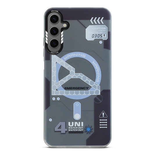 Mechanical Circuit Sector Print Hard Back Cover For Samsung A15 5G