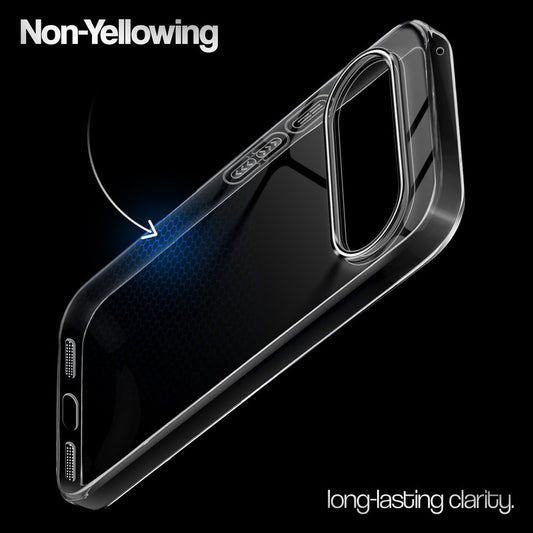 Crystal Clear Anti-Yellow Transparent Back Cover Case With Camera Ring Protection for Google Pixel 10 Pro 5G