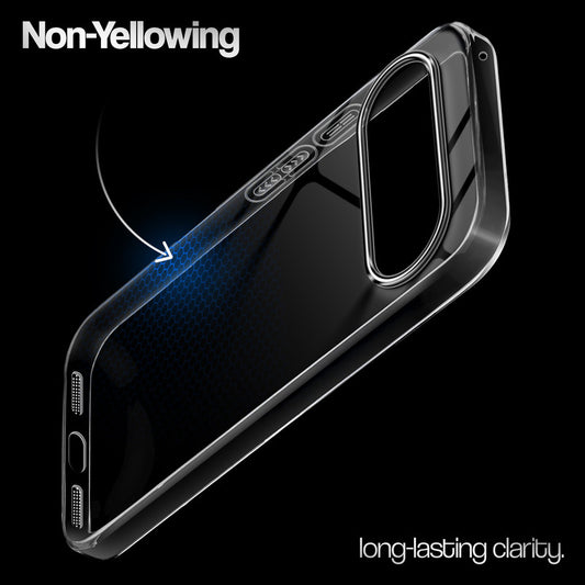 Crystal Clear Anti-Yellow Transparent Back Cover Case With Camera Ring Protection for Google Pixel 11 5G