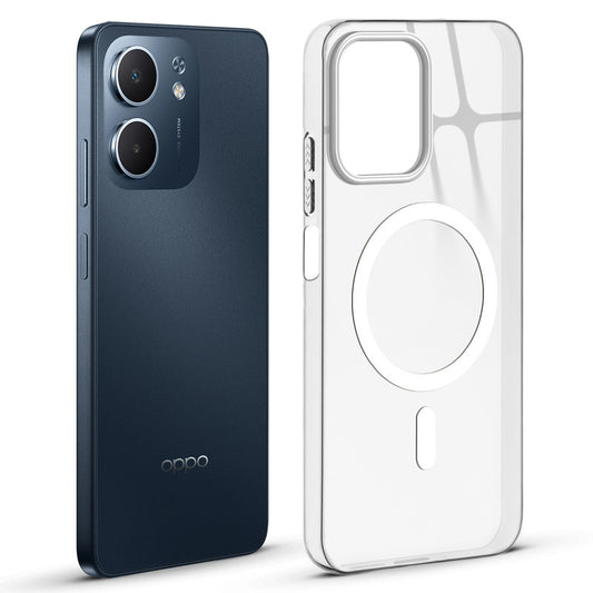 Anti-Yellow Colored Camera Line Case Support Magnetic Accessories Back Cover For Oppo A5x 5G