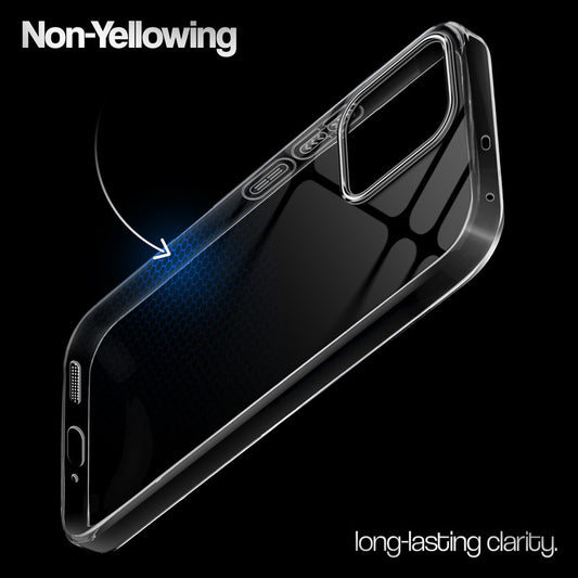 Crystal Clear Anti-Yellow Transparent Back Cover Case With Camera Ring Protection for Oppo F33 5G