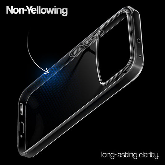 Crystal Clear Anti-Yellow Transparent Back Cover Case With Camera Ring Protection for Oppo F33 Pro 5G