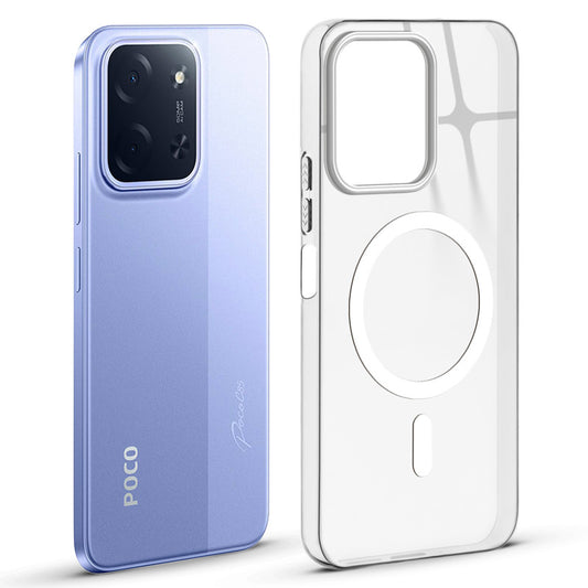 Anti-Yellow Scratch Resistant Case Support Magnetic Accessories Back Cover For POCO C85 5G