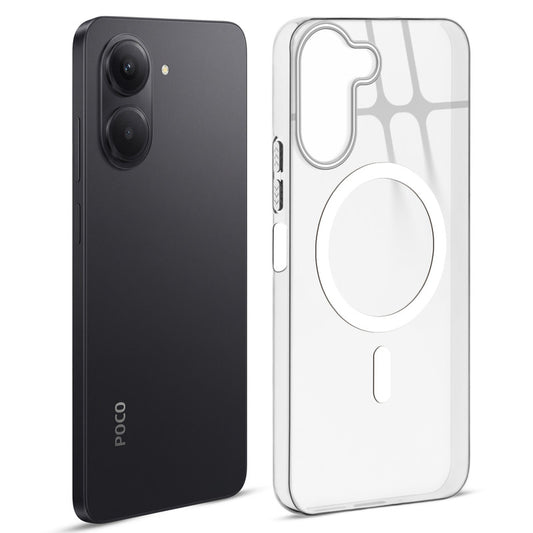 Anti-Yellow Colored Camera Line Case Support Magnetic Accessories Back Cover For Poco C81x 4G