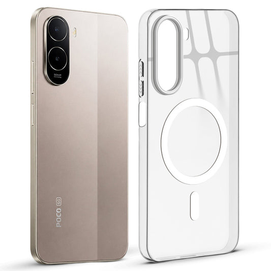 Anti-Yellow Colored Camera Line Case Support Magnetic Accessories Back Cover For Poco C85x 5G