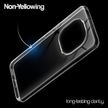 Crystal Clear Anti-Yellow Transparent Back Cover Case With Camera Ring Protection for Poco M8 5G