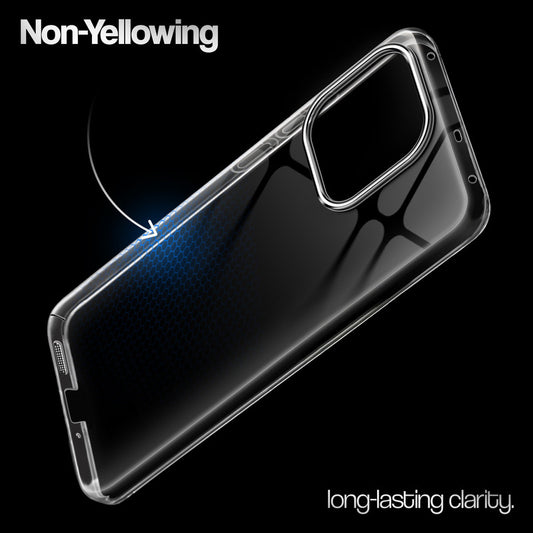 Crystal Clear Anti-Yellow Transparent Back Cover Case With Camera Ring Protection for Realme 16 Pro Plus 5G