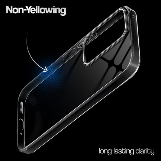 Crystal Clear Anti-Yellow Transparent Back Cover Case With Camera Ring Protection for Realme 16x 5G