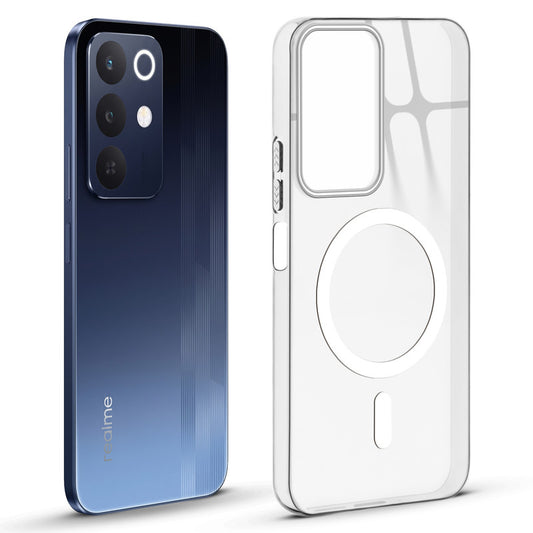 Anti-Yellow Colored Camera Line Case Support Magnetic Accessories Back Cover For Realme Narzo 90x 5G