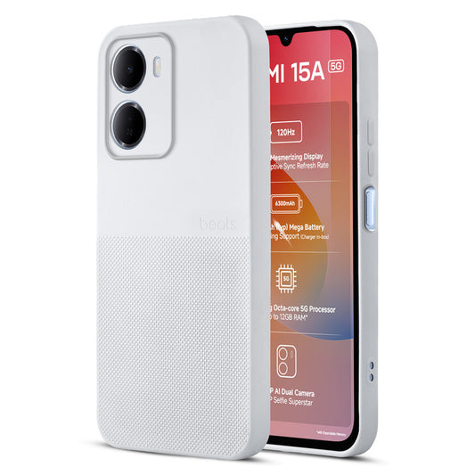 Durable Silicone Matte Back Cover with Textured Grip & Raised Camera Edges for Redmi 15A 5G