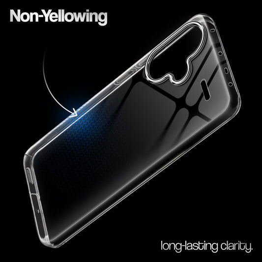 Crystal Clear Anti-Yellow Transparent Back Cover Case With Camera Ring Protection for Redmi Note 13 Pro Plus 5G