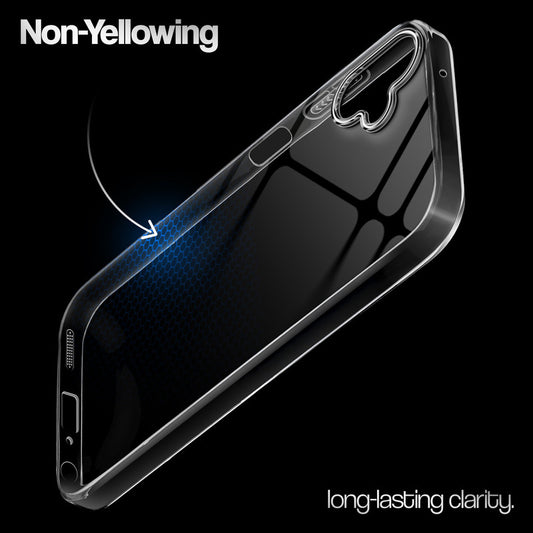 Crystal Clear Anti-Yellow Transparent Back Cover Case With Camera Ring Protection for Samsung A06 4G