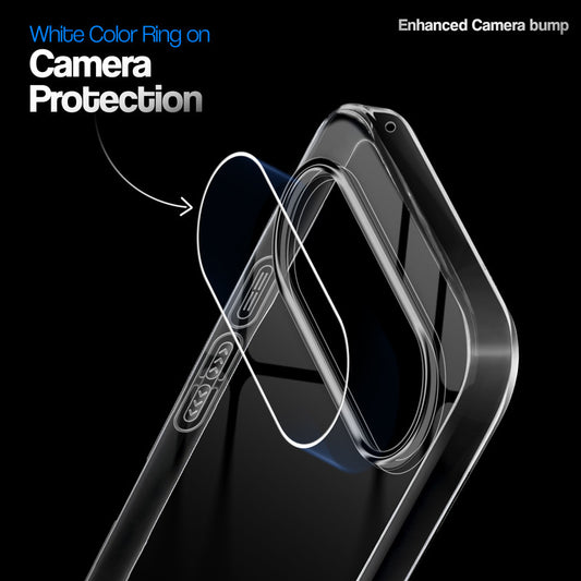 Crystal Clear Anti-Yellow Transparent Back Cover Case With Camera Ring Protection for Google Pixel 10 Pro 5G