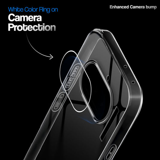 Crystal Clear Anti-Yellow Transparent Back Cover Case With Camera Ring Protection for Nothing Phone 4A 5G