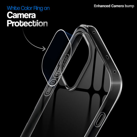 Crystal Clear Anti-Yellow Transparent Back Cover Case With Camera Ring Protection for OnePlus 15R 5G