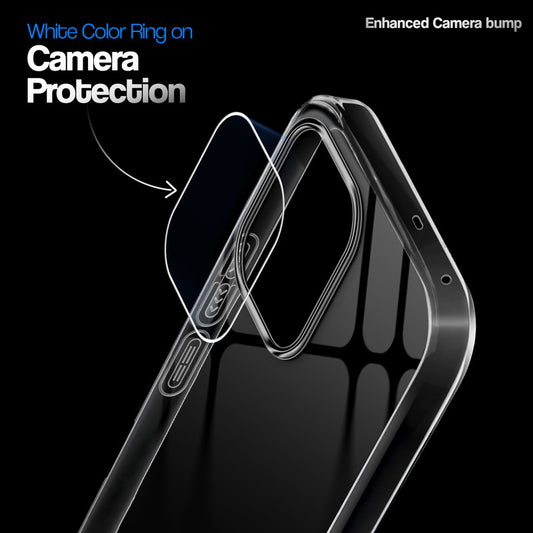 Crystal Clear Anti-Yellow Transparent Back Cover Case With Camera Ring Protection for Oppo A6 Pro 5G