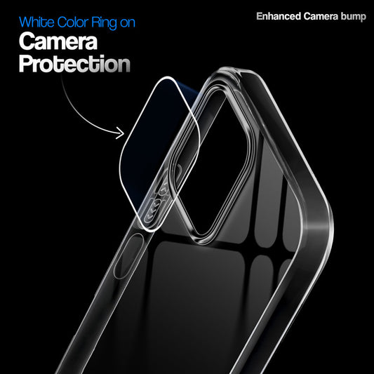 Crystal Clear Anti-Yellow Transparent Back Cover Case With Camera Ring Protection for Oppo A6s 5G